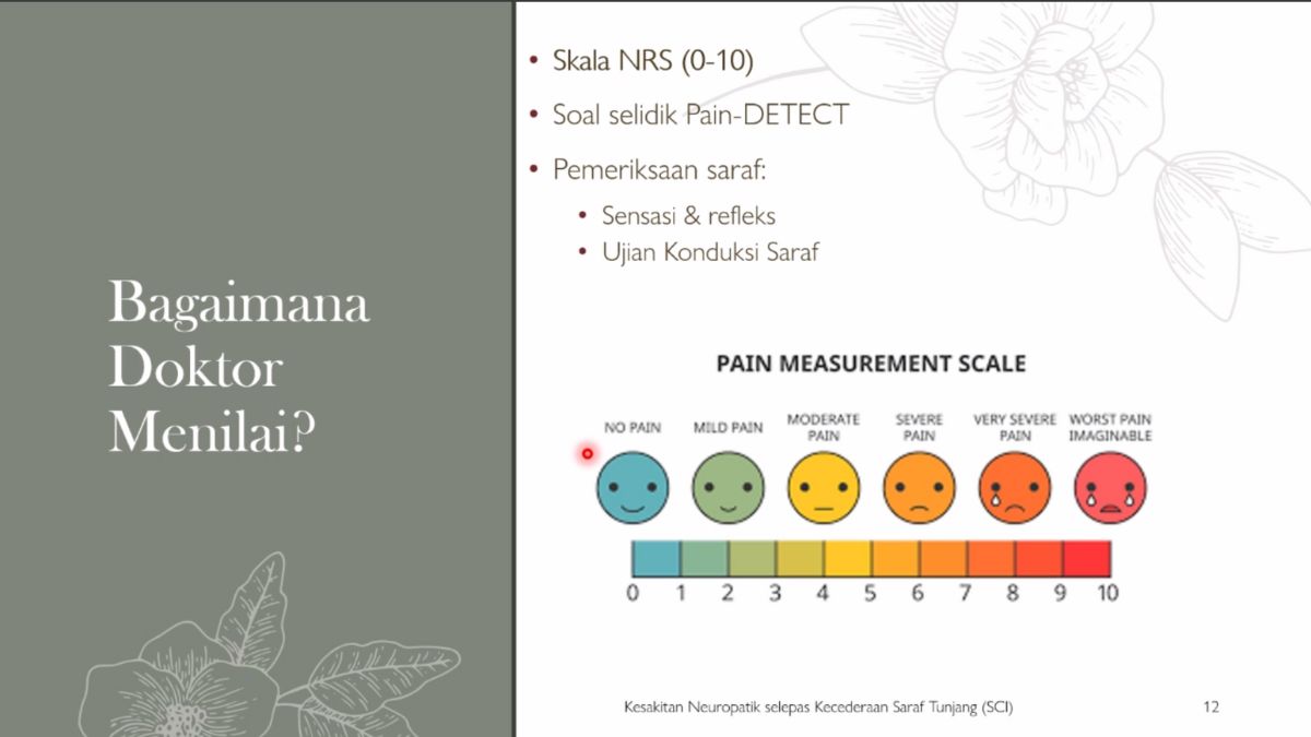 Antara paparan slide Webinar Neuropathic Pain in SCI & Its Management